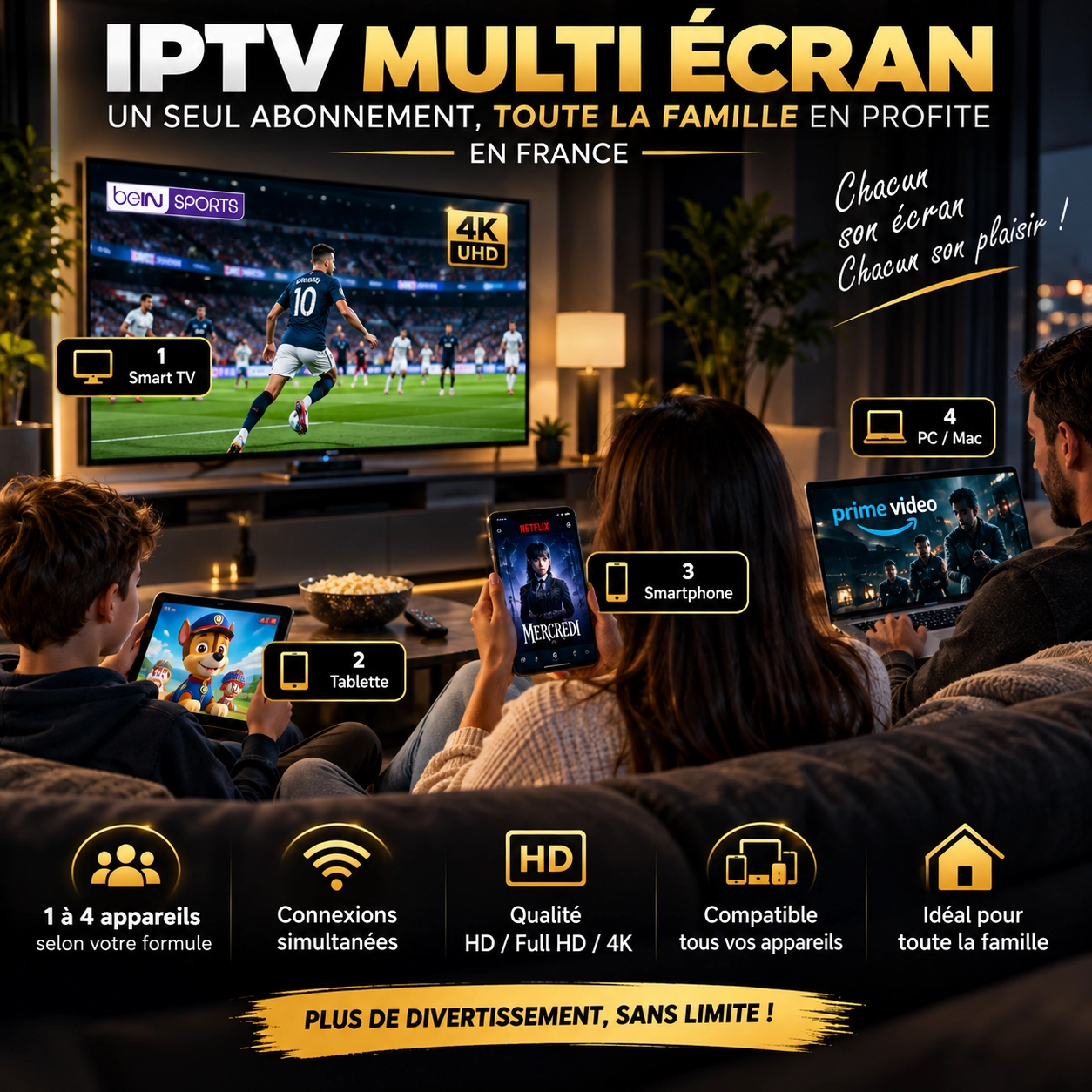 IPTV multi écran pour toute la famille